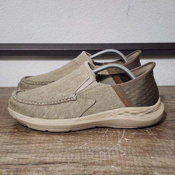 Skechers Slip-Ins Parson Dewitt Men's Slip-On Shoes Loafers Size 10 Taupe - Picture 1 of 9